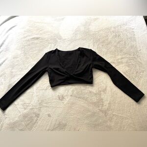 Elegant Black Long Sleeve Women's Top